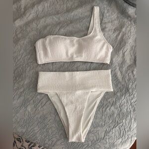 Aerie White Jacquard Bikini NWT
